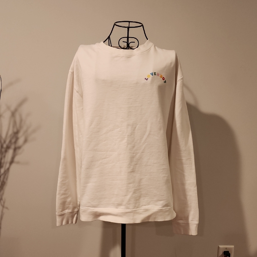 White Love Rainbow Sweatshirt